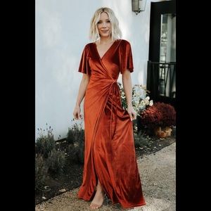 Baltic Born Meghan Velvet Wrap Maxi Dress